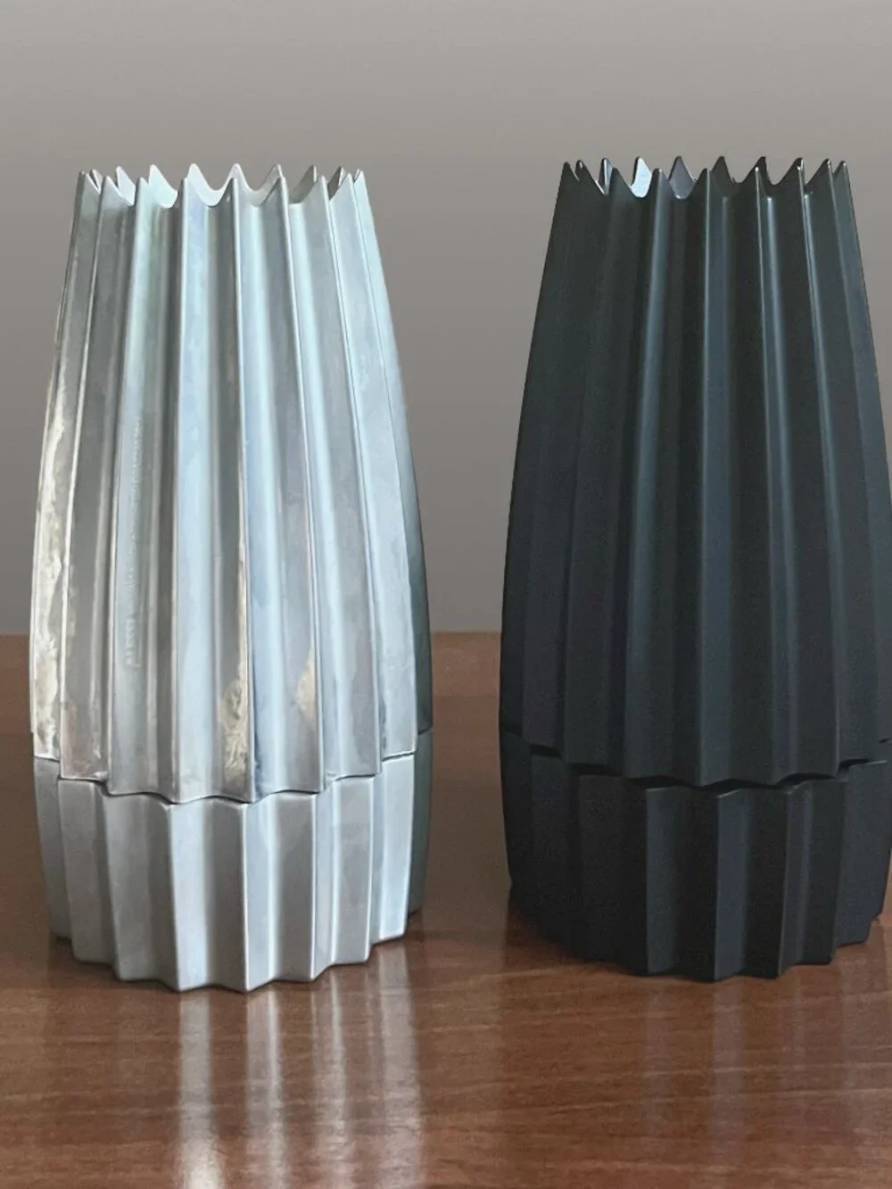 Alessi Spice Grinders in Aluminum and Black (Set of 2)